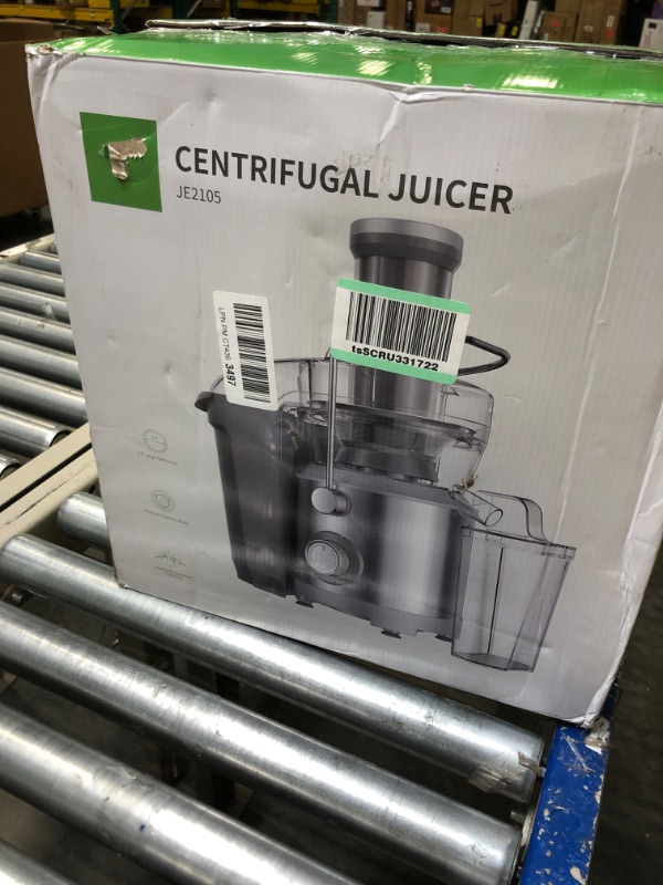 Photo 1 of 1300W GDOR Juicer Machines with Larger 3.2” Feed Chute, Titanium Enhanced Cut Disc Centrifugal Juice Extractor, Full Copper Motor Heavy Duty, for Whole Fruits, Veggies, Dual Speeds, BPA-Free, Silver
