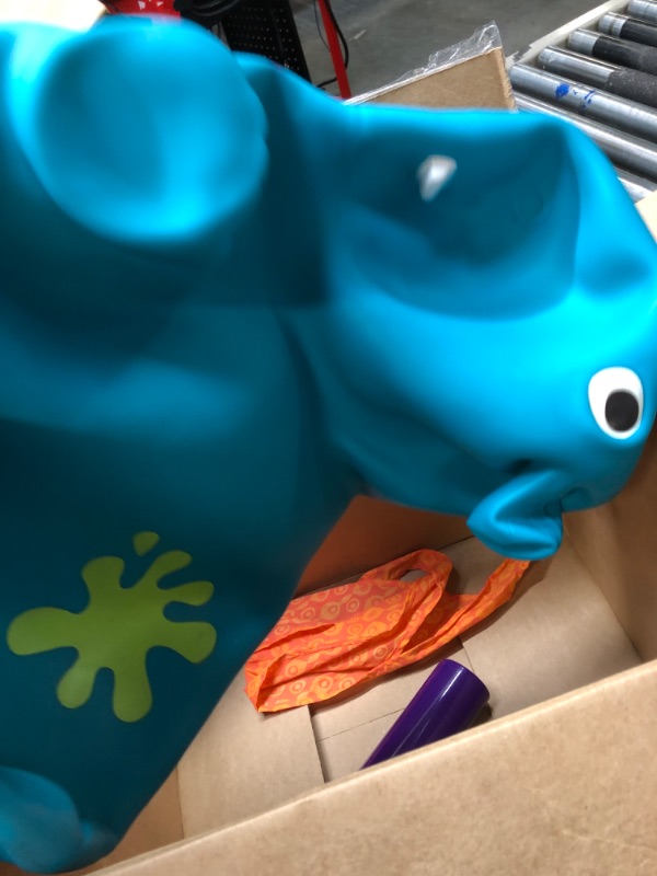 Photo 1 of B. toys- Bouncy Boing- Inflatable Hippo Bouncer- Ride On- Sit & Bounce –Air Pump Included – Hankypants- 18 Months + Single