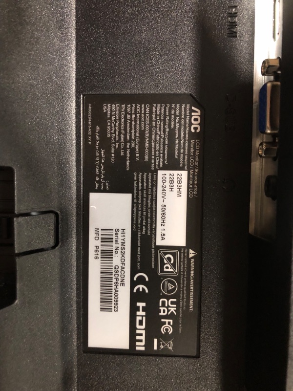 Photo 1 of AOC 21.5" Monitor