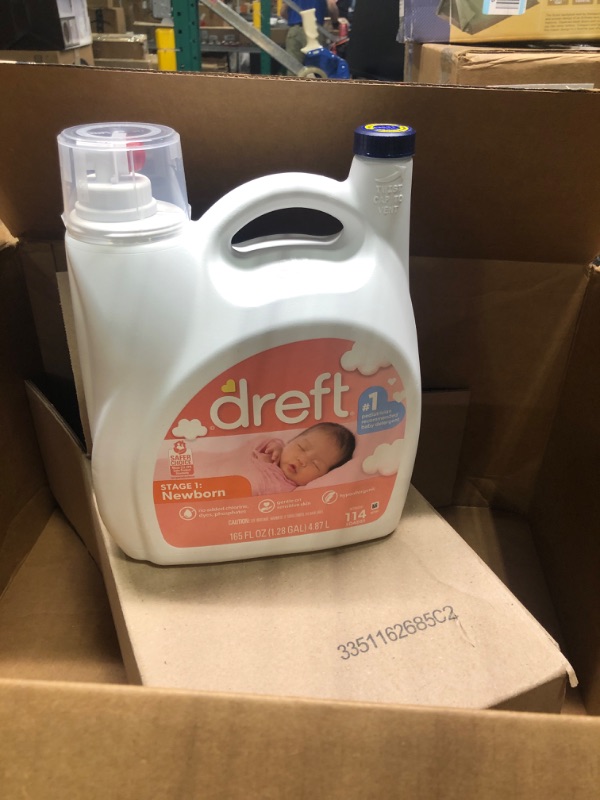 Photo 2 of Dreft Stage 1: Newborn Liquid Laundry Detergent (HE), 150 oz, 96 loads Baby Blossom 150 Fl Oz (Pack of 1)