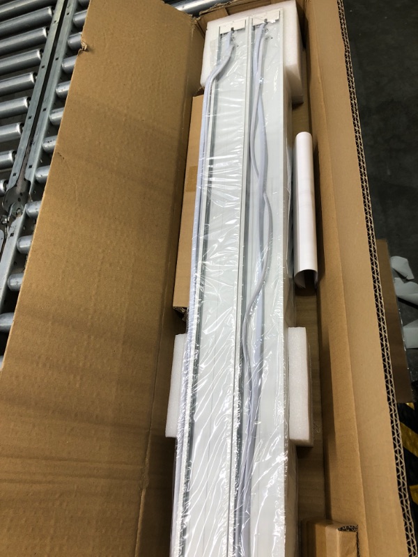 Photo 3 of Barrina 4FT LED Linear Light, 45W 0-10V Dimmable Hanging Light, 2700K 4000K 5000K Color Changing, Linkable Office Shop Ceiling Light, Seamless Connection, ETL Listed, 2 Pack White, 5568-0-10V Series 2-Pack