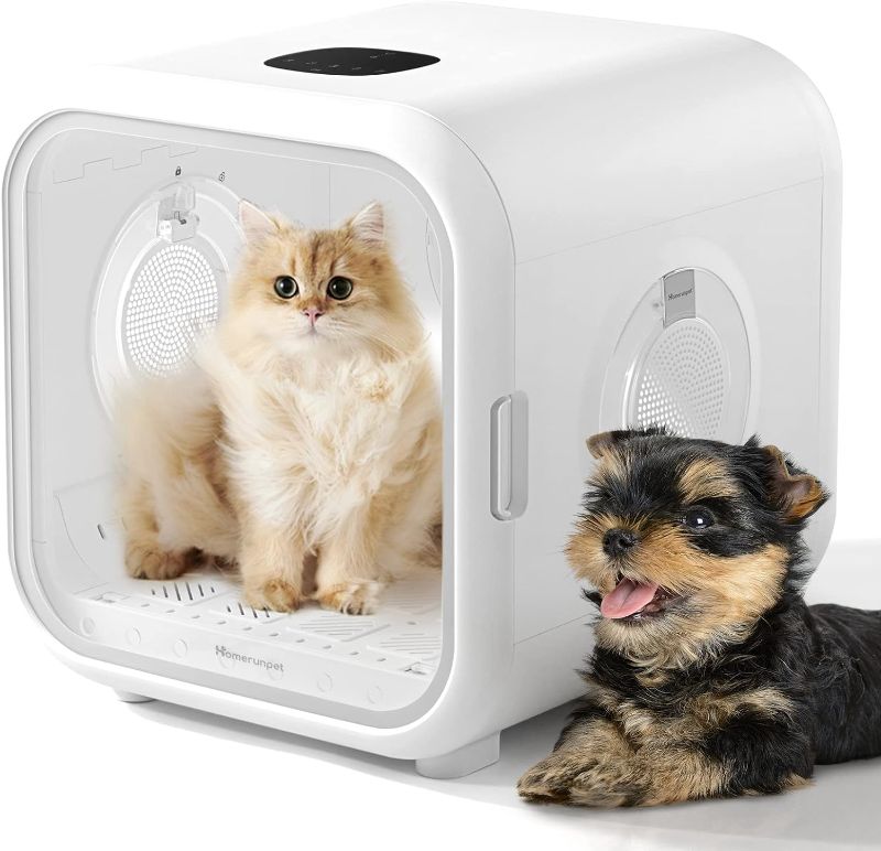 Photo 1 of Homerunpet Drybo Plus Automatic Pet Dryer Box - Ultra Quiet, Smart Temperature Control, 360° Efficient for Cats and Small Dogs, 15.85 Gallon/60 L