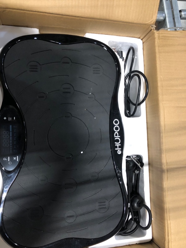 Photo 1 of eHUPOO Vibration Plate Exercise Machine,Whole Body Vibration Platform Machine,Fitness Vibration Trainer for Weight Loss Shaping Toning Home Gym Black