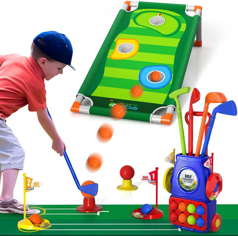 Photo 1 of Bennol Upgraded Kids Toddler Golf Set, Indoor Outdoor Outside Golf Toys Gifts for 2 3 4 5 Year Old Boys, 2 3 4 5 Year Old Boys Toys Birthday Gifts Ideas, Outdoor Golf Set Toys Game for Kids Boys