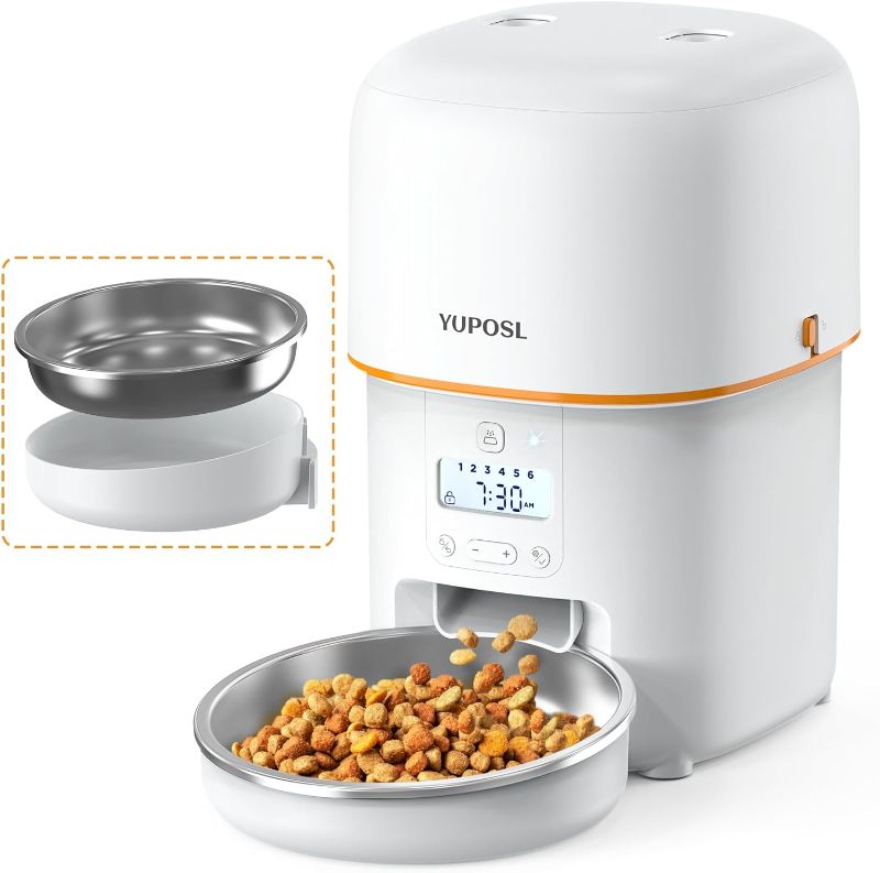 Photo 1 of Yuposl Automatic Cat Feeders - 8cup/68oz Cat Food Dispenser Easy to Use,Timed Automatic Pet Feeder with Over 180-day Battery Life,1-6 Meals Dry Food Programmable Portion Control Also for Dogs