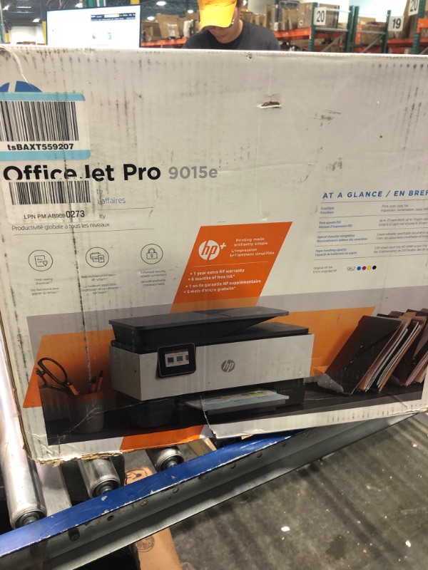 Photo 3 of ** FOR PARTS ONLY ** HP OfficeJet Pro 9015e Wireless Color All-in-One Printer with bonus 6 months Instant ink with HP+ (1G5L3A),Gray