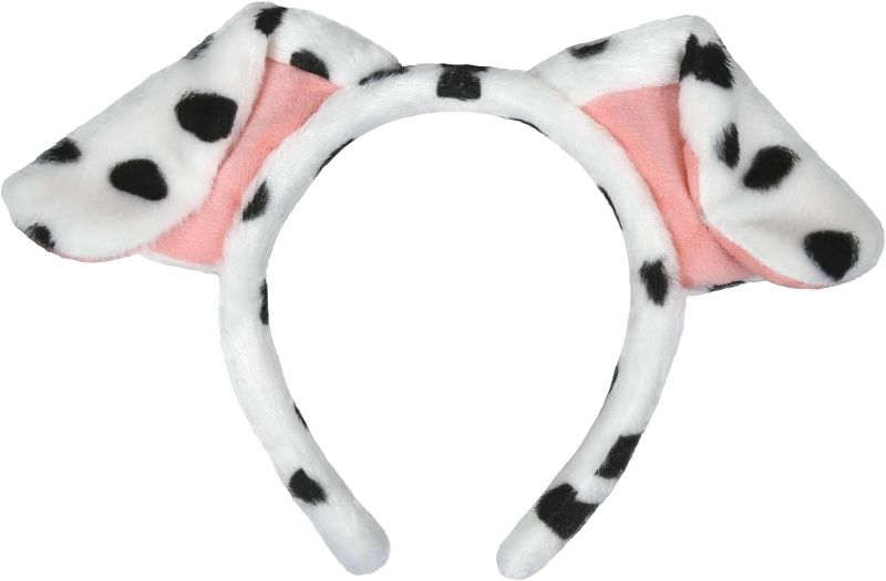 Photo 1 of Dalmatian headband with dog ears and tail for halloween play 