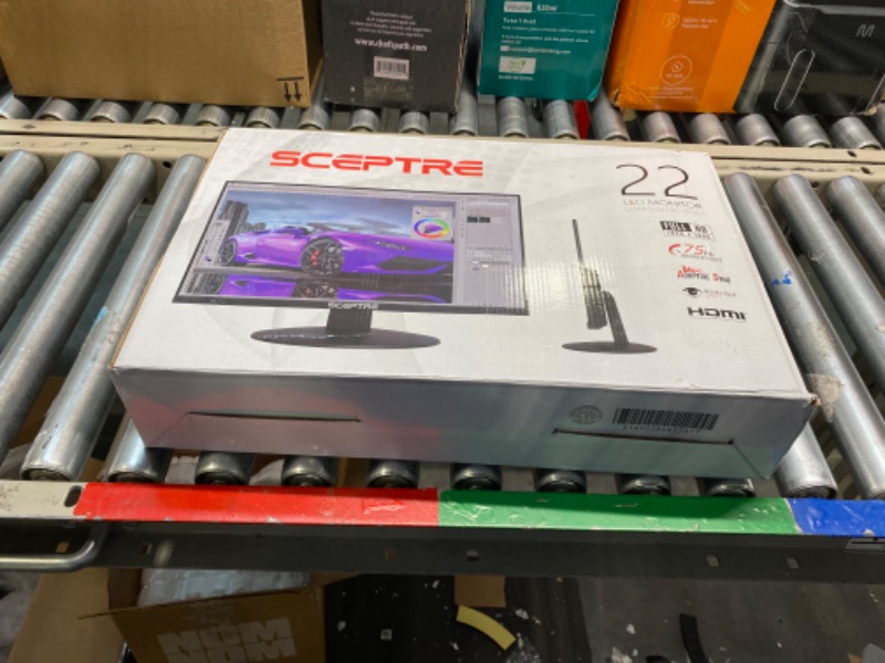 Photo 2 of Sceptre E225W-19203RTA 22 Inch LED Ultra Thin 75 hz 5 ms Adaptive Sync Compatible 2x HDMI VGA Computer Monitor with Built In Speakers, Black