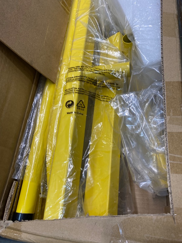 Photo 1 of A11N Portable Pickleball Net System, Designed for All Weather Conditions with Steady Metal Frame and Strong PE Net, Regulation Size Net with Carrying Bag Yellow&Black