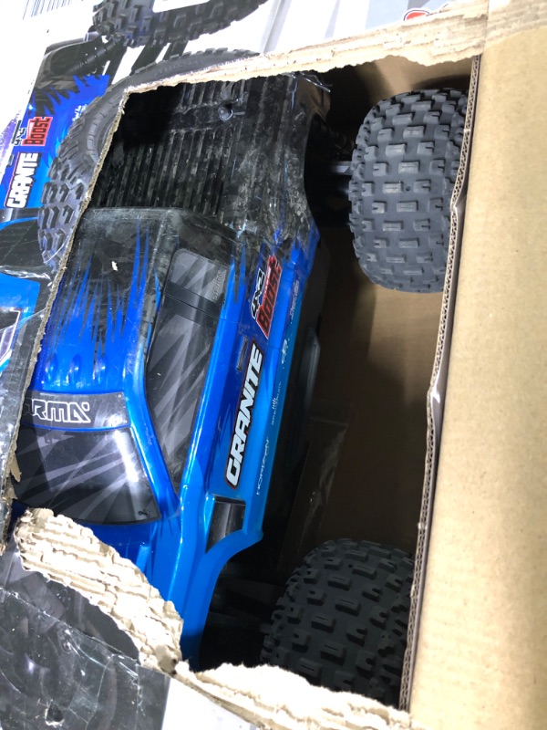 Photo 3 of ARRMA RC Truck 1/10 Granite 4X2 Boost MEGA 550 Brushed Monster Truck RTR (Batteries and Charger Not Included), Blue, ARA4102V4T2