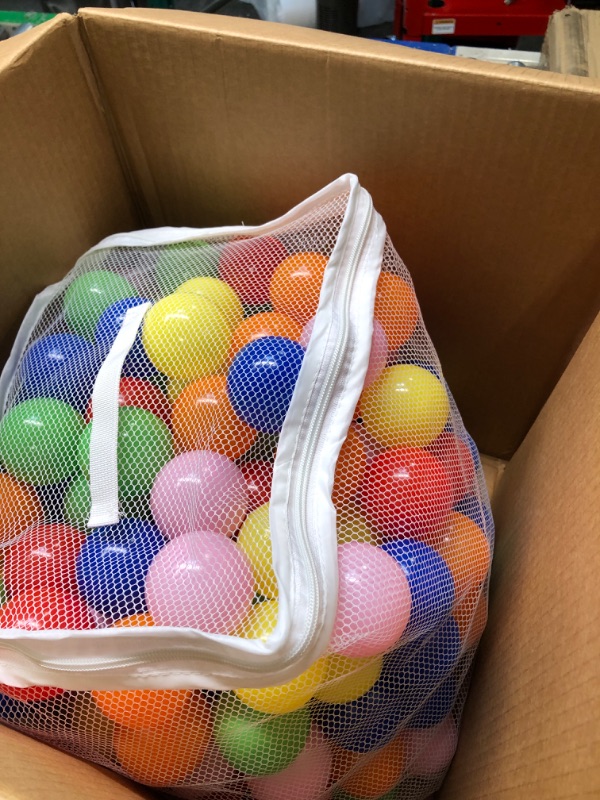Photo 3 of 100 Pack Balls for Ball Tent, BPA Free Colorful Plastic Balls Baby Play Balls for Ball Pit, Bounce House, Baby Pool & Playhouse