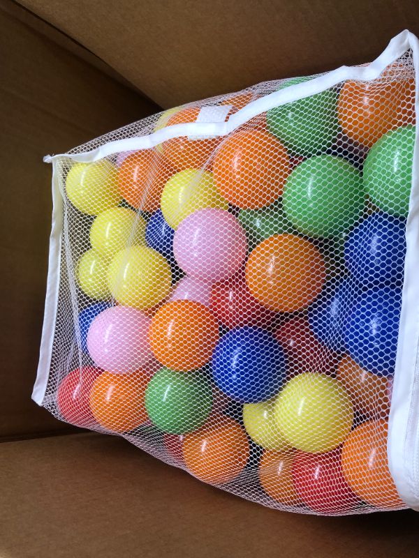 Photo 4 of 100 Pack Balls for Ball Tent, BPA Free Colorful Plastic Balls Baby Play Balls for Ball Pit, Bounce House, Baby Pool & Playhouse