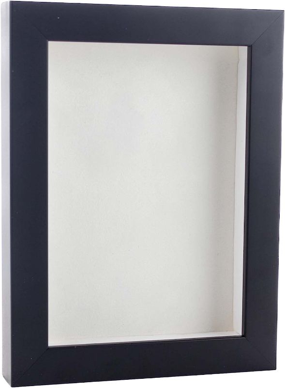 Photo 1 of 10x12 Shadow Box Frame Contemporary Black | 1" Depth of Usable Space| Vertical or Horizontal Display | Interior Size 10x12 or 12x10 Inches| UV Resistant Acrylic, Acid-Free Backing, Wall Hangers | Made
