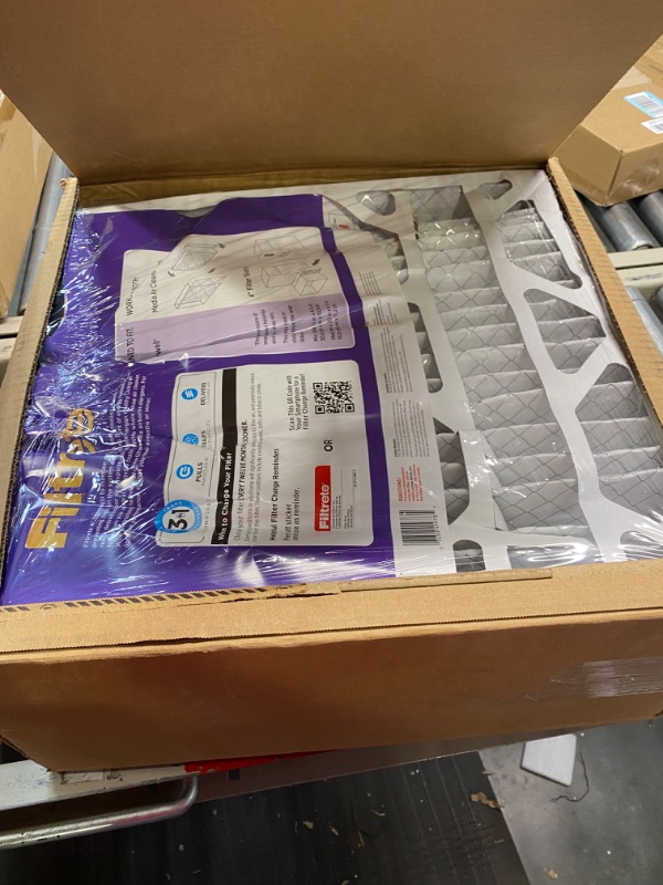 Photo 3 of ** ONE FILTER BROKEN **Filtrete 20x20x4 Furnace Air Filter MPR 1550 DP MERV 12, Healthy Living Ultra Allergen Deep Pleat, 2-Pack, Fits Lennox & Honeywell Devices (exact dimensions 19.88 x 19.88 x 4.31) 2 Count (Pack of 1) 20x20x4 Air Filter