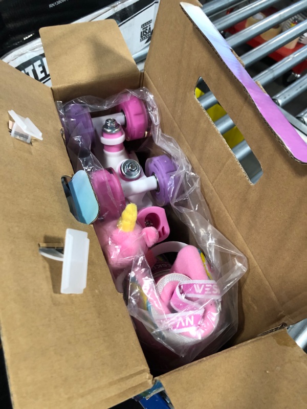 Photo 1 of Unicorn Doll Kids Toddler Roller Skates for Girls,WESKIFAN Quad Skating Shoes with Shiny Light up Wheels&Adjustable Sizes Beginners rollerskates for Birthday Xmas Gifts,Patines para Niñas Niños XS(6-9J) Pink