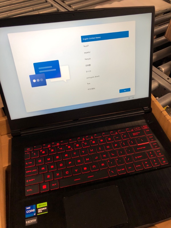 Photo 6 of MSI Thin GF63 15.6" 144Hz Gaming Laptop: 12th Gen Intel Core i7, NVIDIA GeForce RTX 4050, 16GB DDR4, 512GB NVMe SSD, Type-C, Cooler Boost 5, Win11 Home: Black 12VE-066US 12th Gen i7 RTX 4050 15.6"