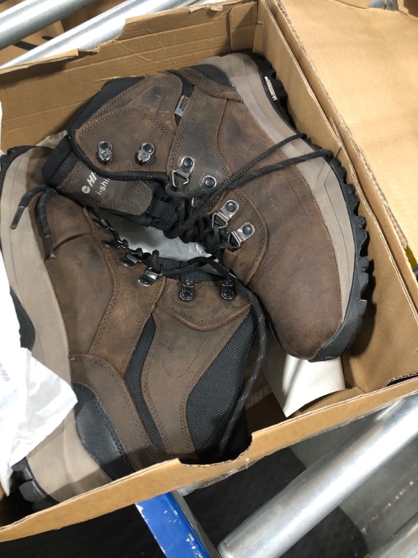 Photo 2 of HI-TEC Men's Altitude VI I Waterproof Leather Hiking Boots - Black or Brown, Medium or Extra Wide 7 X-Wide Dark Brown Tan