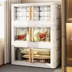 Photo 1 of Storage Bins with Lids,78 Quart Plastic Bins with Lids,Large Closet Organizers, 3 Packs Collapsible Storage** not exct photo**