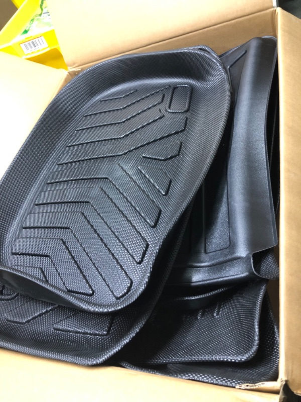 Photo 3 of (6 Pack) Tesla Model Y Floor Mats 2023 2022 2021 2020 3D Full Cover Front Rear Trunk Mats Custom Fits Floor Liners for Tesla Model Y Accessories All-Weather Protect Rear Cargo Liner Mats Model Y ?6 Pack?Floor+Cargo+Trunk Mats