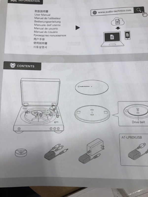 Photo 2 of Audio-Technica AT-LP60X-BK Fully Automatic Belt-Drive Stereo Turntable, Black, Hi-Fi, 2 Speed, Dust Cover, Anti-Resonance, Die-Cast Aluminum Platter