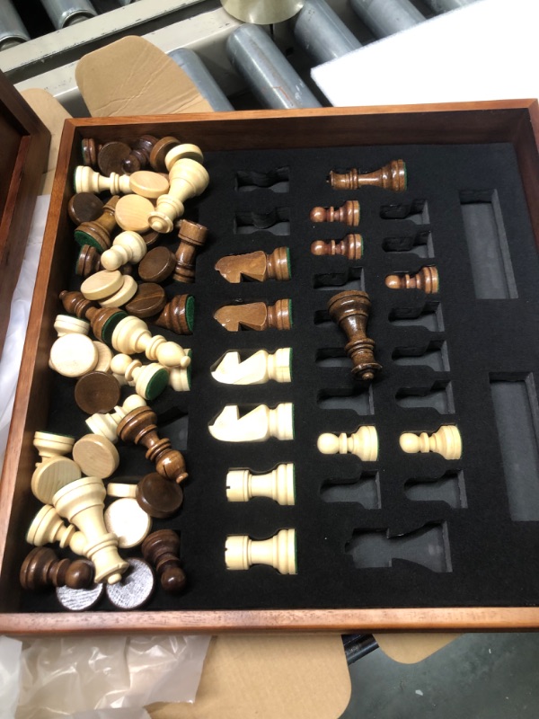 Photo 2 of AMEROUS 19 Inches Professional Wooden Tournament Chess Board with 2.0" Squares / Gift Package / Chess Board Only (No Chess Pieces)