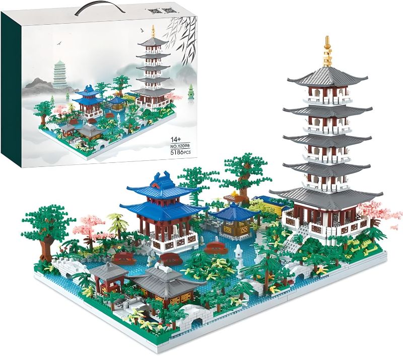 Photo 1 of Chinese Architecture Mini Blocks Set, Large Tower West Lake Collection Model for Display Set, Christmas/Birthday Gift for Adults and Kids Age 14+|Nano Micro Block Lover