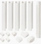 Photo 1 of 3" W 9Ft L Line Set Cover Kit for Mini Split Air Conditioners Decorative PVC Slim Line Cover for Central AC & Heat Pumps Systems Tubing Cover