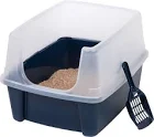 Photo 1 of ** USED NEEDS CLEANED** IRIS USA Open-Top Cat Litter Box with Shield and Scoop,