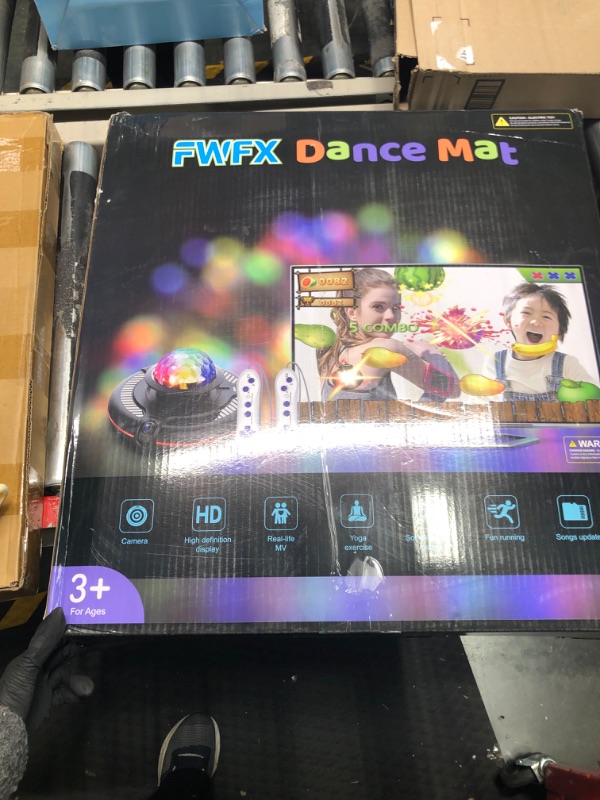 Photo 2 of Dance Mat for Kids and Adults - FWFX Musical Electronic Dance Mats with HD Camera, Double User Wireless Dancing Mat Game for TV, Fitness Dance Step Pad Gift for Girls & Boys Age 6+