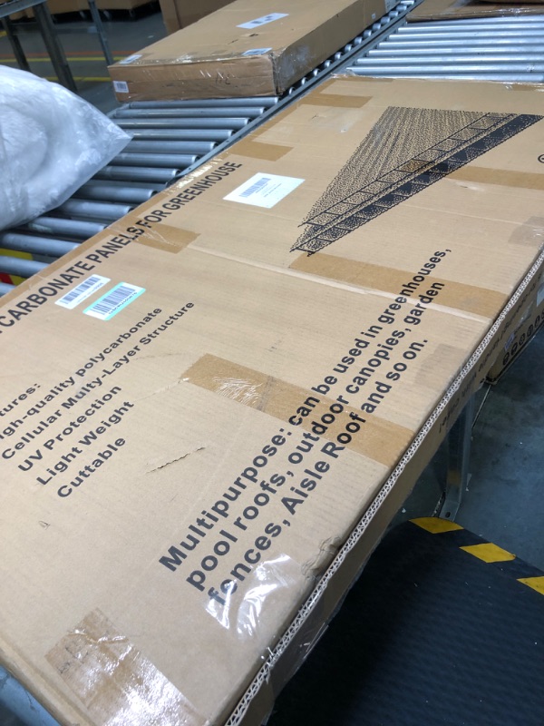 Photo 1 of 14 Pieces 4' x 2' x 0.32'' Polycarbonate Greenhouse Panels,Twin-Wall Polycarbonate Panels Waterproof UV Protected Impact Resistance Reinforced Clear Roofing Panels for Greenhouse, Plant Stand Roof 14 Pcs 4' x 2' x 0.32''