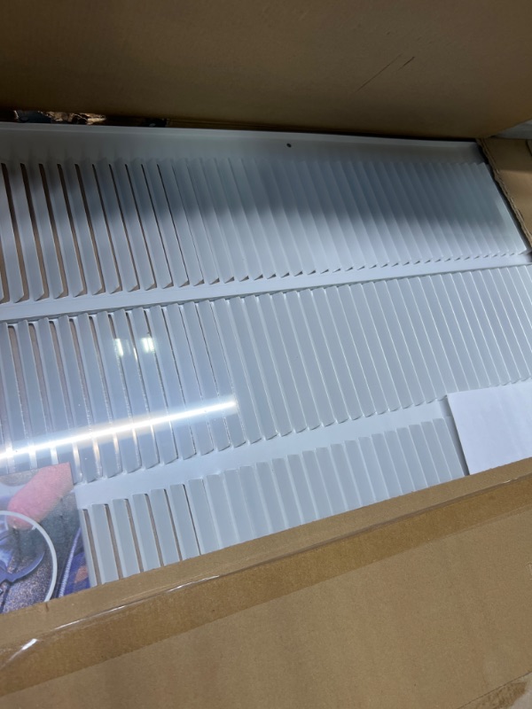 Photo 1 of 25"w X 25"h Steel Return Air Grilles - Sidewall and Ceiling - HVAC Duct Cover - White [Outer Dimensions: 26.75"w X 26.75"h]