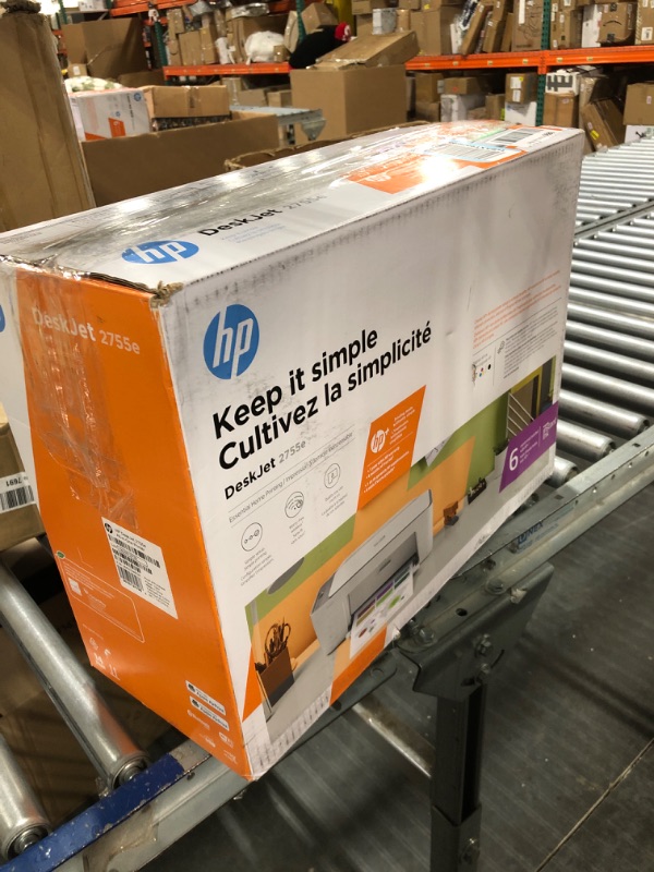 Photo 5 of HP DeskJet 2755e Wireless Color inkjet-printer • Print, scan, copy • Easy setup • Mobile printing • Best-for home • Instant Ink with HP+ • white