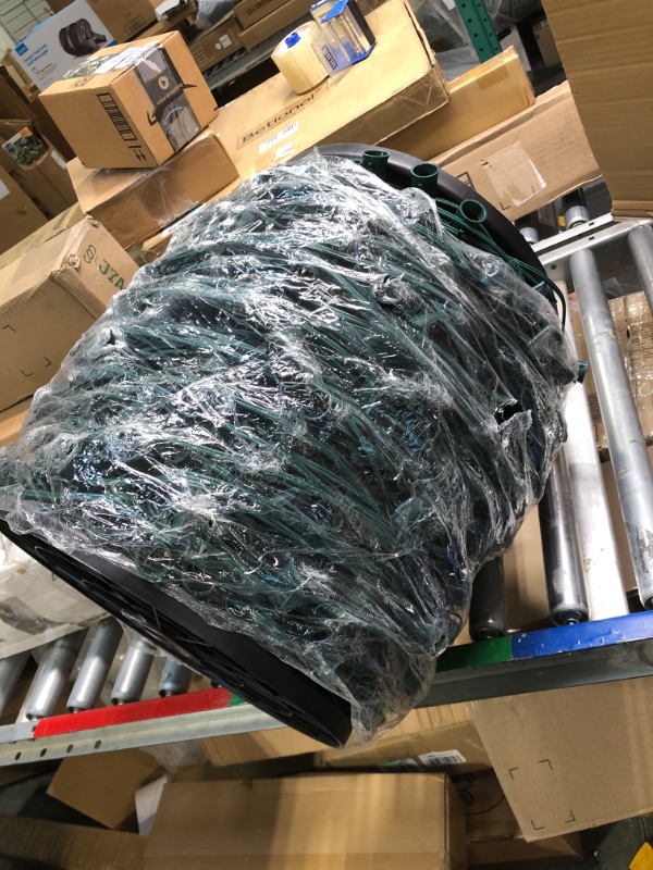 Photo 1 of Encoidoz 1000FT C9 Outdoor String Light Stringer, E17-12 Socket Spacing, C9 Christmas Stringer Set Spool Green Light String for Wedding Patio Event Lighting Decor, Green Wire 1000FT Green