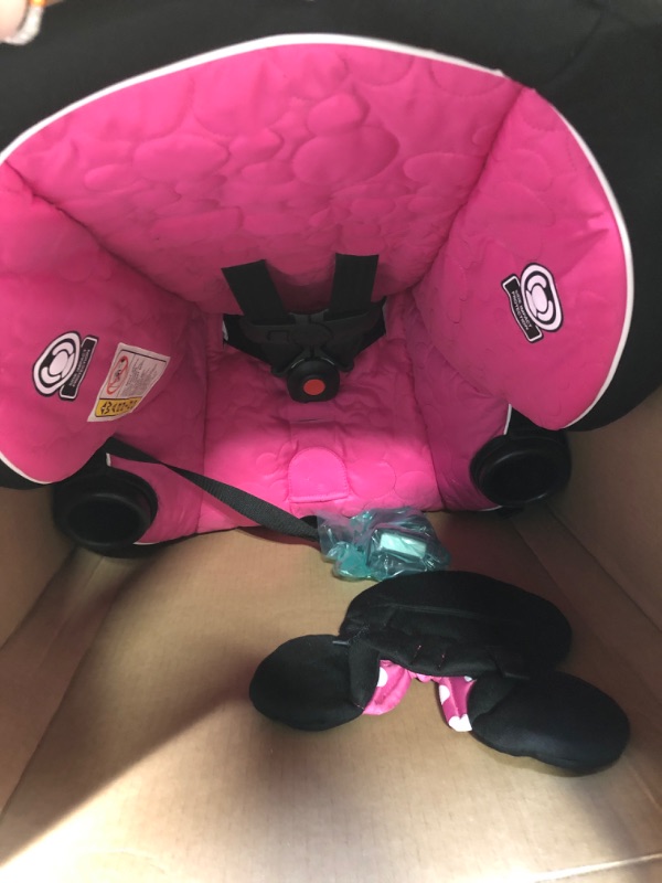 Photo 2 of Disney Baby Onlook 2-in-1 Convertible Car Seat, Rear-Facing 5-40 pounds and Forward-Facing 22-40 pounds and up to 43 inches, Mouseketeer Minnie