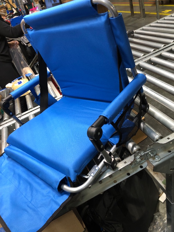 Photo 2 of ALPHA CAMP Stadium Seat Padded Chair for Bleachers with Back& Arm Rest Blue