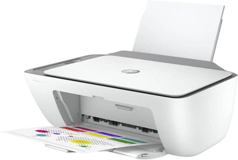 Photo 1 of HP DeskJet 2755e Wireless Color inkjet-printer • Print, scan, copy • Easy setup • Mobile printing • Best-for home • Instant Ink with HP+ • white