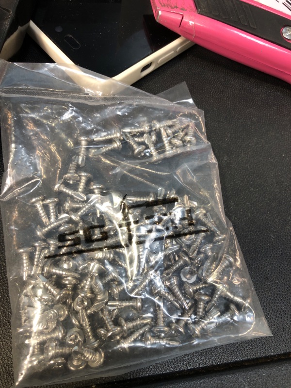 Photo 2 of #8 x 1/2" Sheet Metal Screws 100Pcs 410 Stainless Steel Pan Head Fast Self Tapping Screws by SG TZH