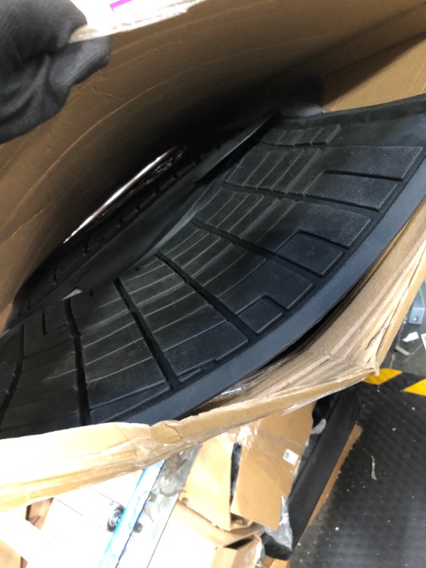Photo 2 of FH Group Automotive Floor Mats - Heavy-Duty Rubber Floor Mats for Cars, Universal Fit Full Set, Climaproof Floor Mats, Trimmable Floor Mats for Most Sedan, SUV, Truck Floor Mats Black