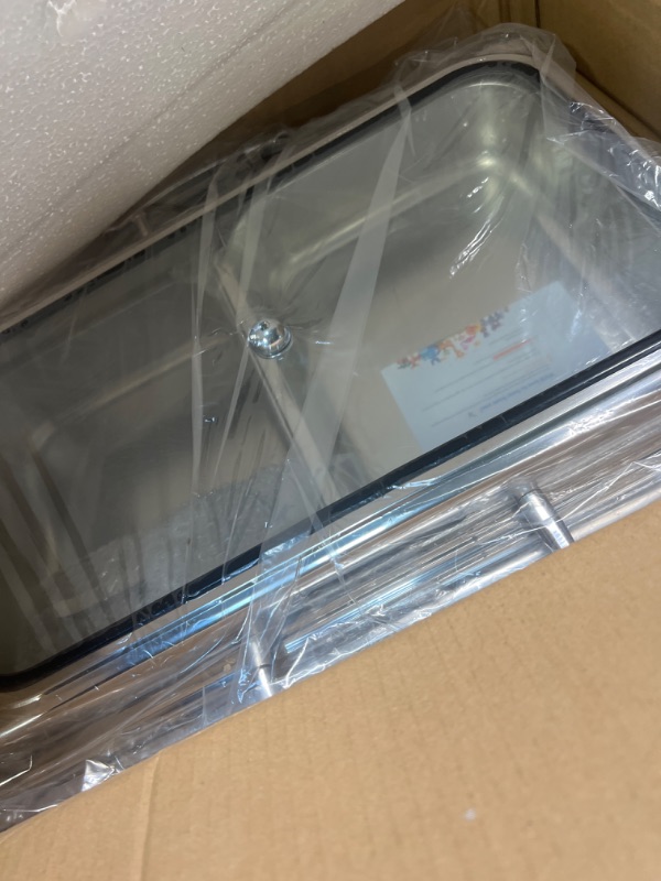 Photo 1 of Bemkop Chafing Dish Buffet Set,Rectangular Chafing Dish with Glass Top, Soft-Close Lid,Chafer for Catering Buffet Servers and Warmers (H-Half Size)