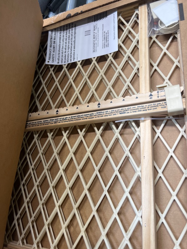 Photo 1 of Evenflo Position and Lock Baby Gate, Pressure-Mounted, Tan