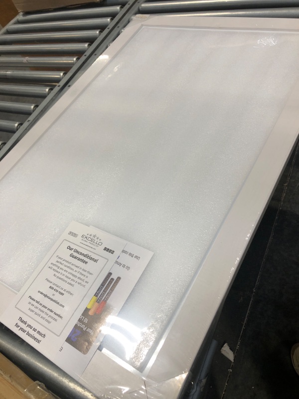 Photo 2 of Excello Global Products White Wooden Magnetic Dry Erase Whiteboard, 24"x36"