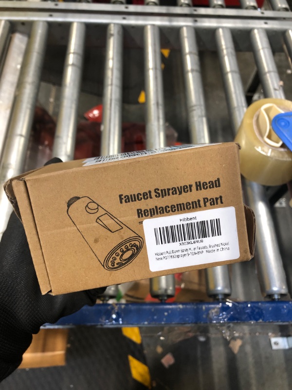 Photo 1 of Hibbent Pull Down Kitchen Faucet Head Replacement, 3-Function Kitchen Sink Spray Nozzle with 10 Adapters, Compatible with Moen, American Standard, Delta, Kohler Faucets, Brushed Nickel Brushed Nickel with 10 Adapters