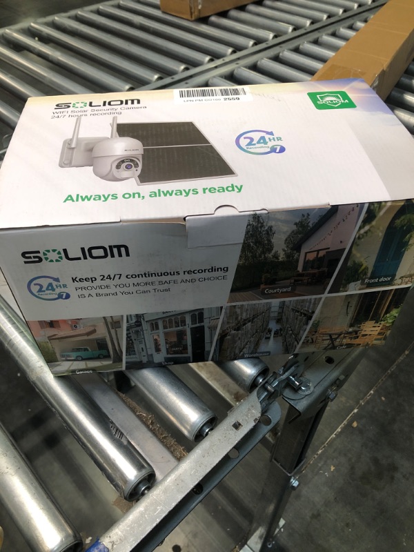 Photo 4 of SOLIOM Solar Security Cameras Wireless Outdoor WiFi 2.4GHz [24/7 Record] with 20W Solar Panel, 20000mAh Battery,360°Pan Tilt, Spotlight Color Night Vision,2-Way Talk, Motion Detection,IP65 SL800-WIFI 24/7 Wifi