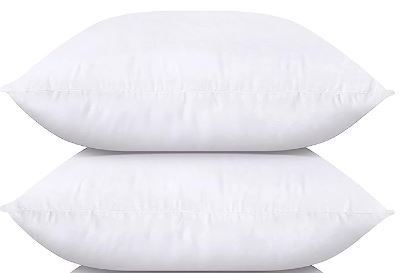 Photo 1 of **SET OF 2*** Utopia Bedding Throw Pillow Inserts (Set of 2, White), 18 x 18 Inches Pillow Inserts for Sofa, Bed and Couch Decorative Stuffer Pillows 18x18 Inch (Pack of 2)