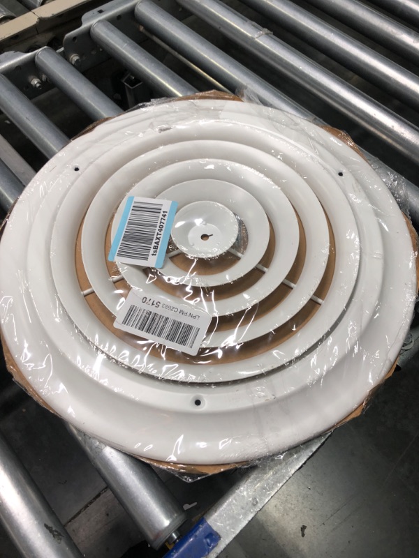 Photo 2 of 12" Round Ceiling Diffuser - Easy Air Flow - HVAC Vent Duct Cover [White] - [Outer Dimensions: 15.75"]