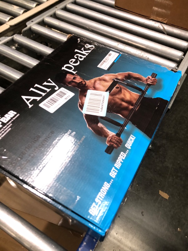Photo 1 of Ally Peaks Pull Up Bar for Doorway | Thickened Steel Max Limit 440 lbs Upper Body Fitness Workout Bar| Multi-Grip Strength for Doorway | Indoor Chin-Up Bar Fitness Trainer for Home Gym Portable
