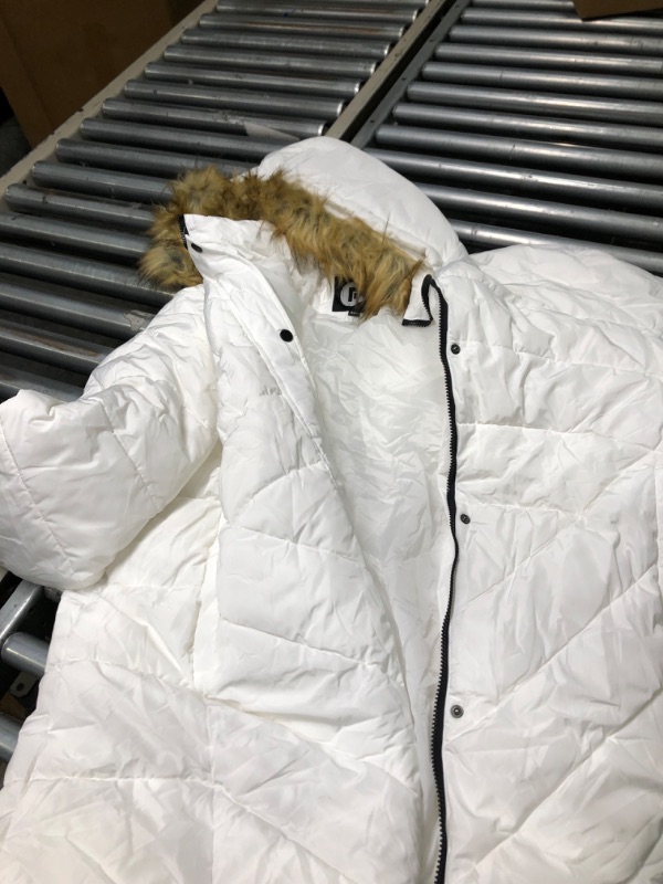 Photo 1 of poonyfesh Women's Winter Thicken Coat Warm Long Puffer Jacket with Faux Fur Removable Hood Waterproof Insulated Jacket. Size 3XL

