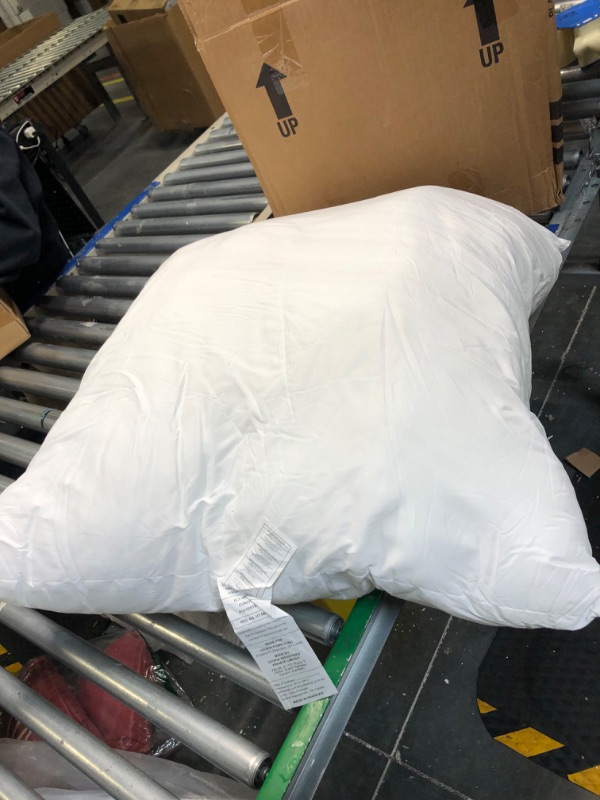 Photo 3 of **USED** Utopia Bedding Throw Pillows Insert (Pack of 2, White) - 28 x 28 Inches Bed and Couch Pillows - Indoor Decorative Pillows 28x28 Inch (Pack of 2) White