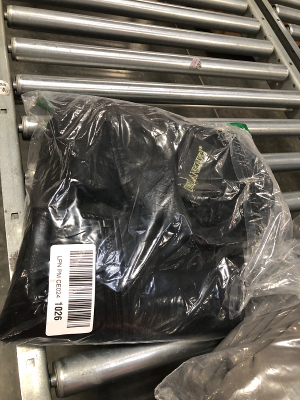 Photo 1 of [BLANKNYC] Womens Luxury Clothing Semi Fitted Vegan Leather Motorcycle Jacket Large Onyx