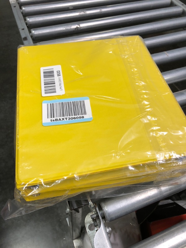 Photo 3 of Samsill Durable 1 Inch Binder, Made in the USA, D Ring Binder, Customizable Clear View Cover, Yellow, 4 Pack, Each holds 225 Pages 1 Inch Yellow 4 Pack